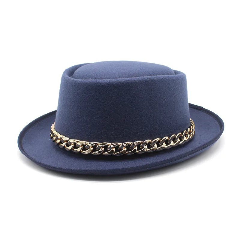2022 Yeni Tasarımcı Yuvarlak Üst Klasik Geniş fötr şapka şapkalar Kadınlar Ve Erkekler İçin Rahat Parti Moda Vintage Caz fötr şapka s Görüntü 0